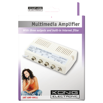 ANT AMP-MM11 Multimediaversterker met drie uitgangen en ingebouwd internetfilter Verpakking foto
